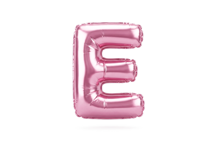 Pink Metallic Letter E Foil Balloon Party Decoration