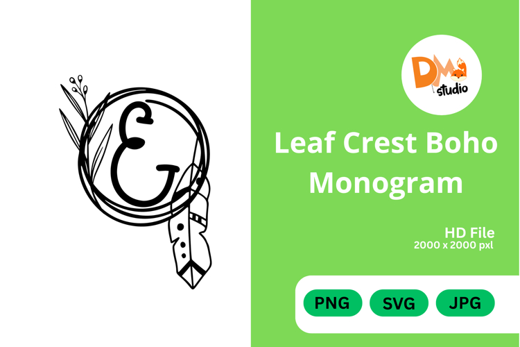 Leaf Monogram Svg Image 19
