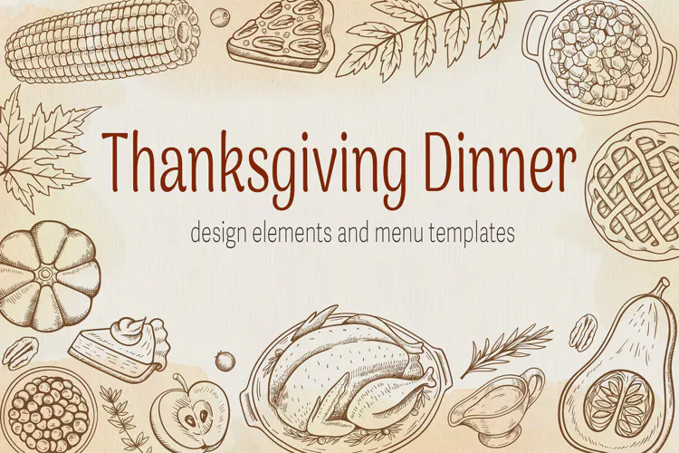 Thanksgiving dinner design kit