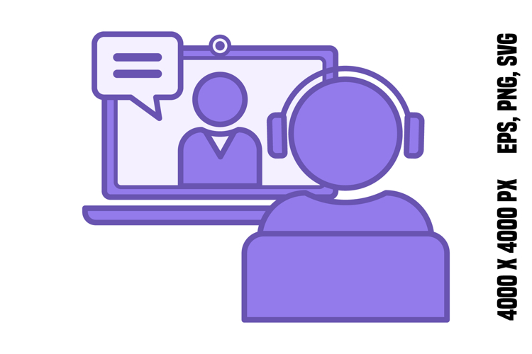 Colored Online Teaching Icon