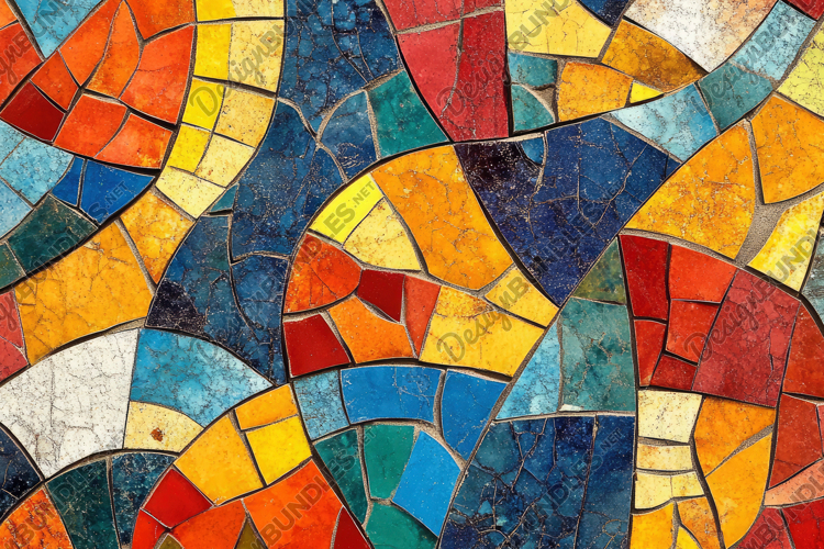 Colorful Mosaic Pattern Background Wallpaper example image 1