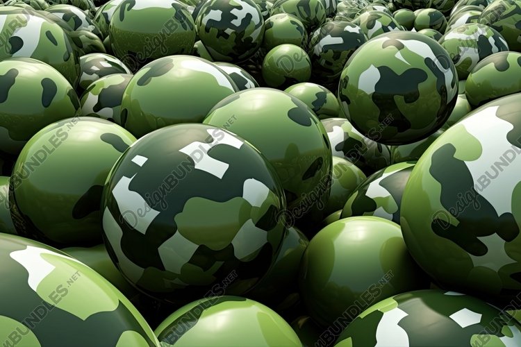 3D Camouflage Balls Background example image 1