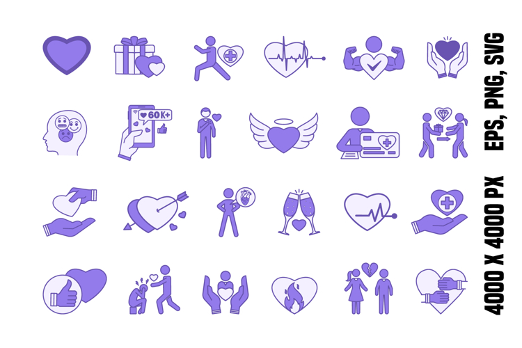 Colored Heart Icons