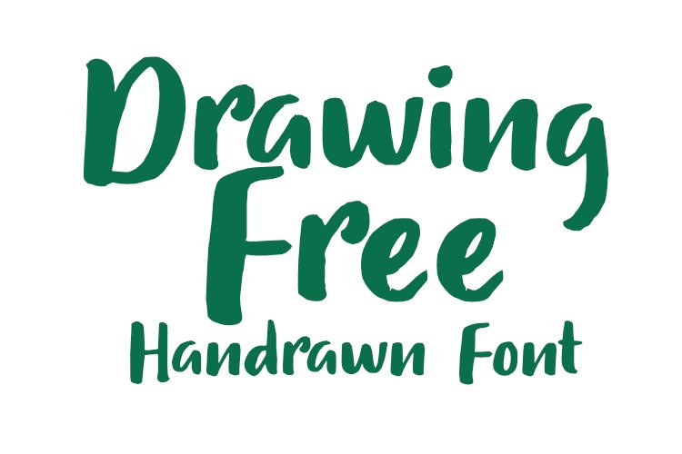 Drawing Free Modern Handrawn Font example image 1