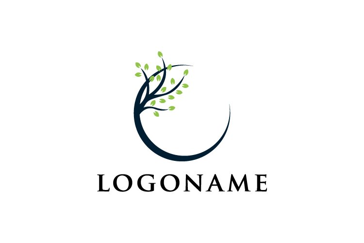 Abstract wellness tree logo template vector - Eps 10 example image 1