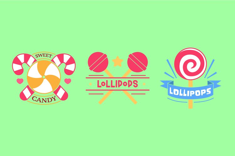 Sweet Candy Badge Illustrations example image 1