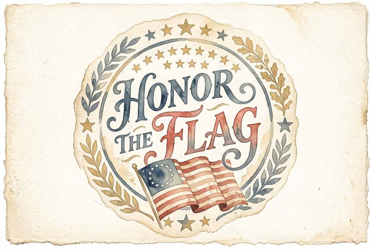 4th of July Independence Vintage Flag