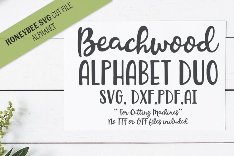 Beachwood Alphabet Duo SVG Cut Files example image 1