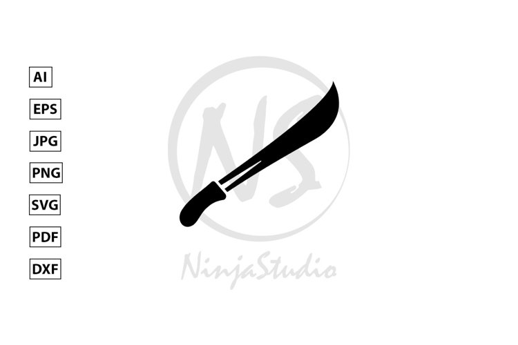 Sword Icon In Flat Style Vector example image 1