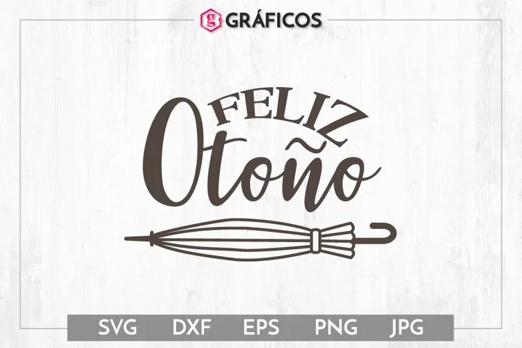 Feliz otoño SVG - Otoño SVG - Paraguas svg