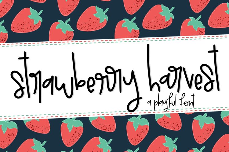 Strawberry Harvest a Playful Font example image 1