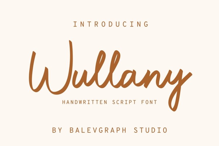Wullany Brush Script Font example image 1