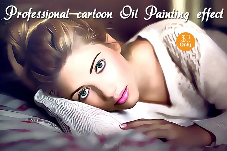 Professional cartoon Oil Painting Effect