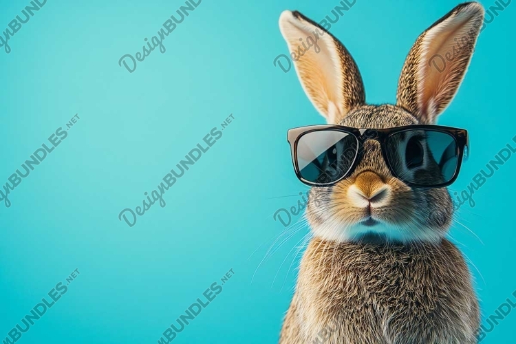 funny bunny with glasses