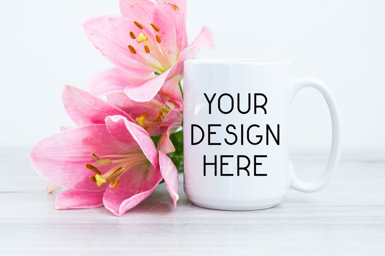 Mug Mockup Valentine's Day 15 Oz White Coffee Cup example image 1