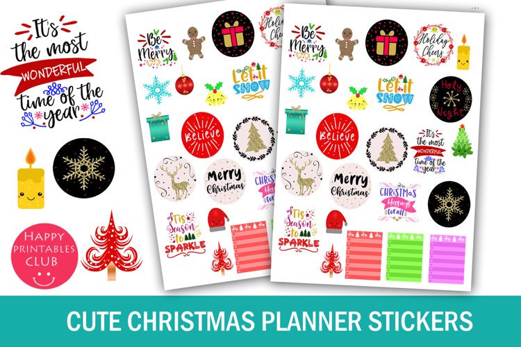 Christmas Planner Stickers-Holiday Planner Stickers example image 1