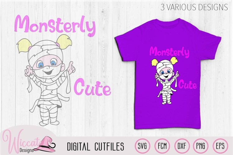 Mummies little monster svg cut file example image 1