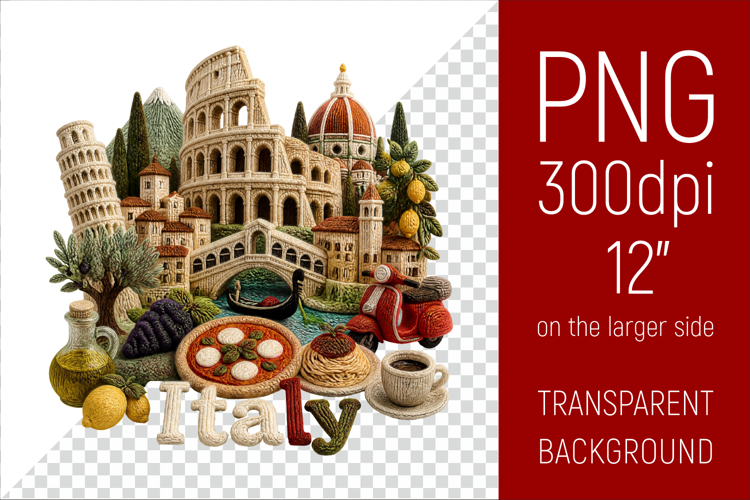 Italy Travel Landmark | National Culture Illustration