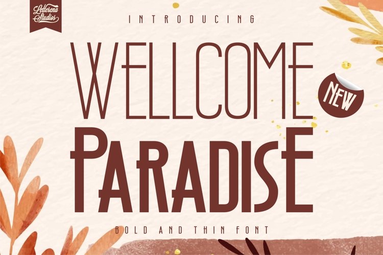 Wellcome Paradise - Modern Sans Serif Font example image 1