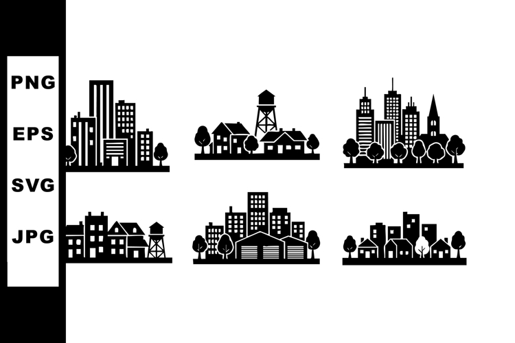 Cityscape Silhouette Png Image 10