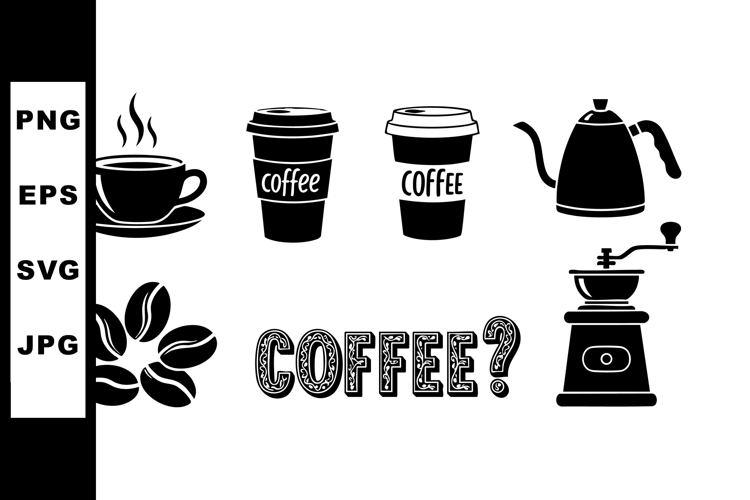 Coffee cup takeaway coffee grinder coffee beans steaming cup