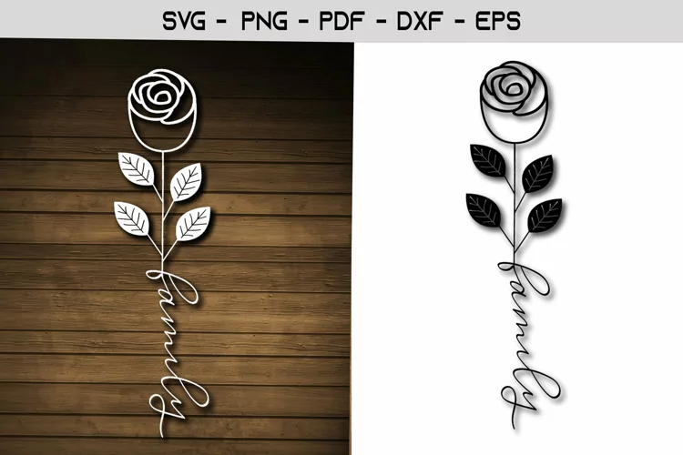 Family Rose Paper Template Design