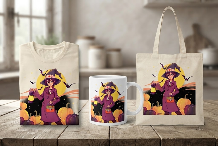 Halloween Nurse Witch PNG | Spooky Nurse Witch Clipart
