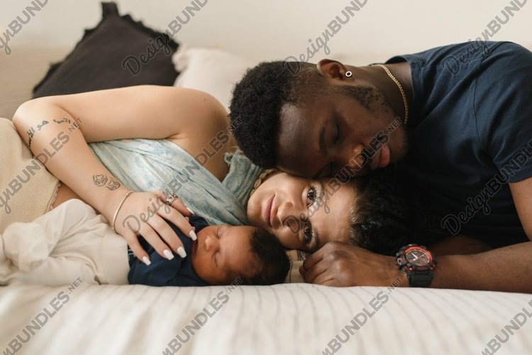 Portrait of a multinational family. example image 1