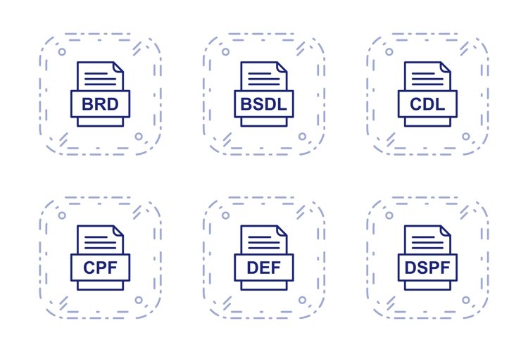 Set Of File Formats Icons