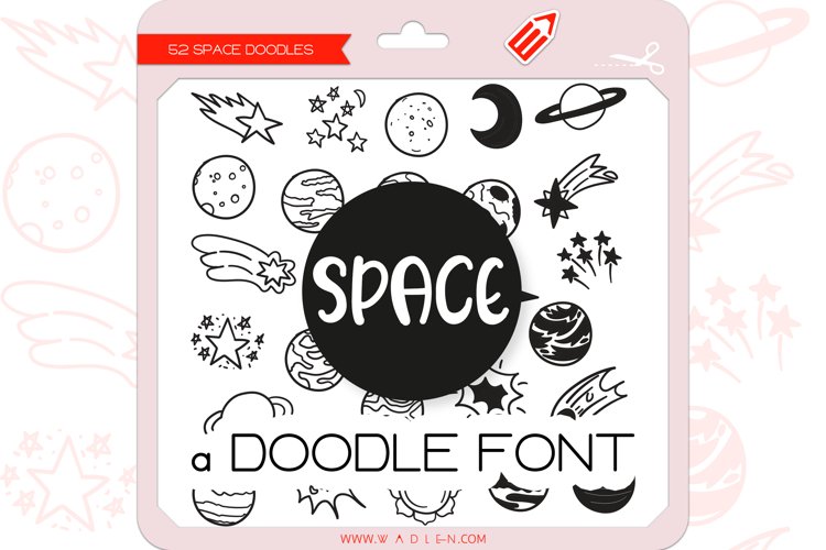 Space Doodles - Dingbats Font example image 1