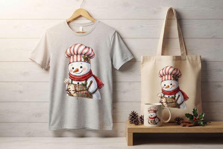 Cute Snowman Baker Christmas Baking Art Transparent PNG