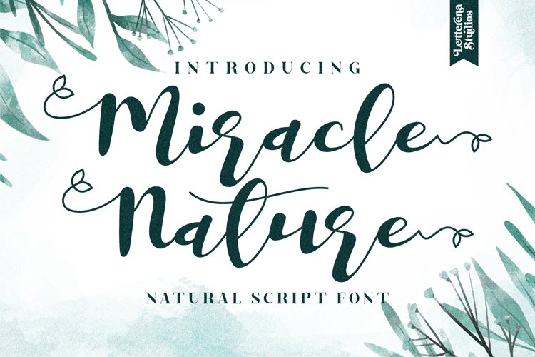 Miracle Nature - Beautiful Script Font example image 1