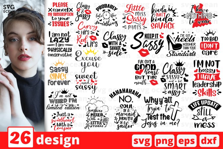 SASSY SARCASTIC SVG BUNDLE | Sarcastic quote | Princess svg example image 1