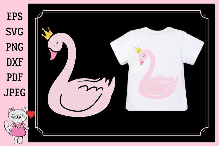 Royal Swan SVG Craft Pattern