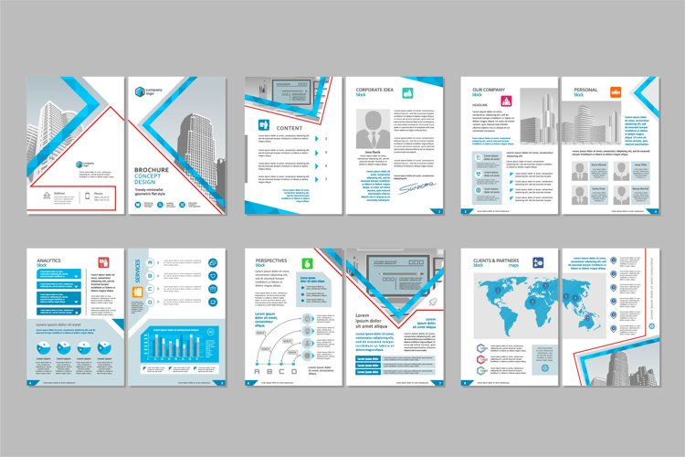Brochure template concept creative design. example image 1