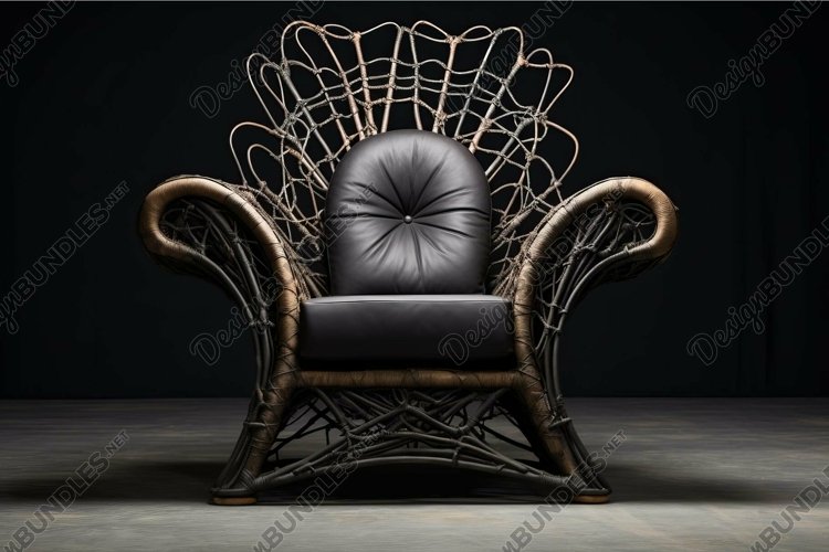 Luxury designer armchair on dark background