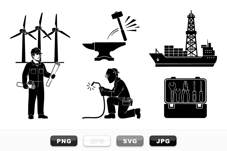 Wind Turbine Clipart Image 16