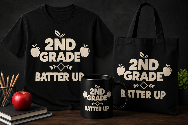 2nd Grade Batter Up PNG | Baseball Teacher Back to School