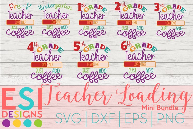 Teacher Loading Mini Bundle | SVG, DXF, EPS & PNG example image 1