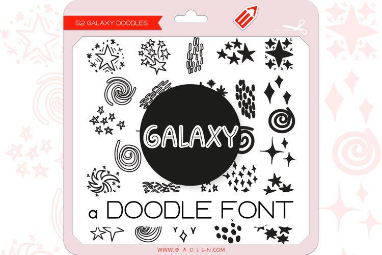 Galaxy Doodles - Dingbats Font example image 1