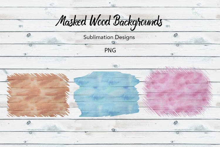 Masked Wood Sublimation Designs