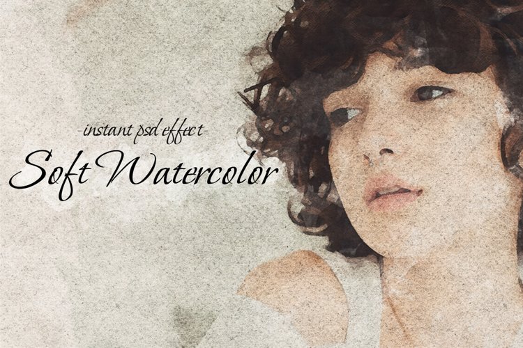 Soft Watercolor Effect - Photoshop Template example image 1