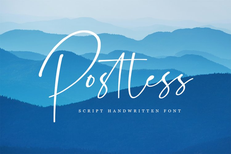 Postless - Script Handwritten Font example image 1