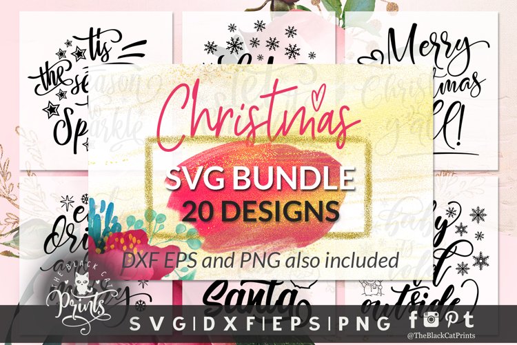 Christmas SVG Bundle SVG DXF PNG EPS example image 1