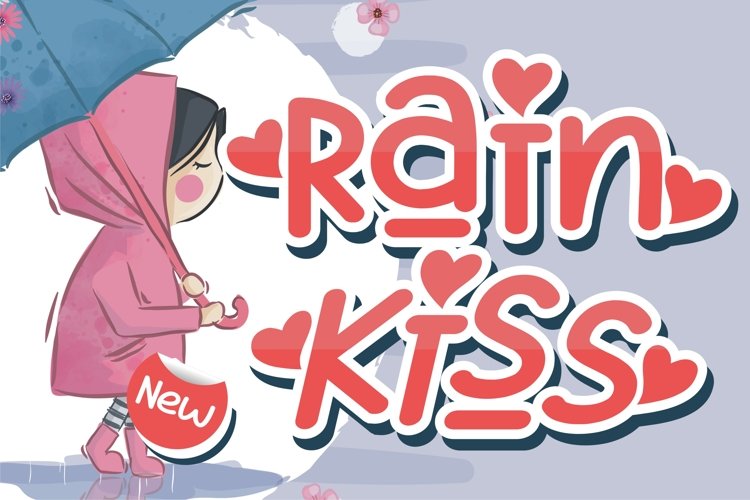 Rain Kiss - Crafting Love Font example image 1