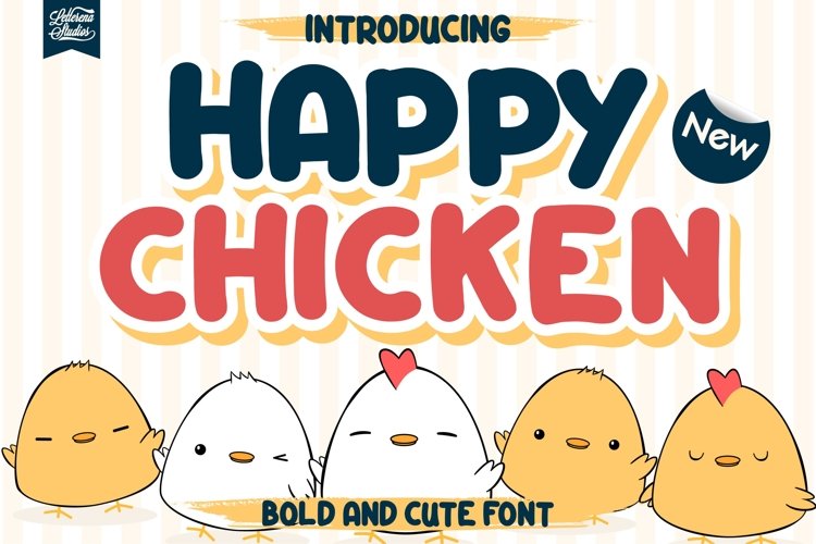 Happy Chicken - Bold and Rounded Font example image 1