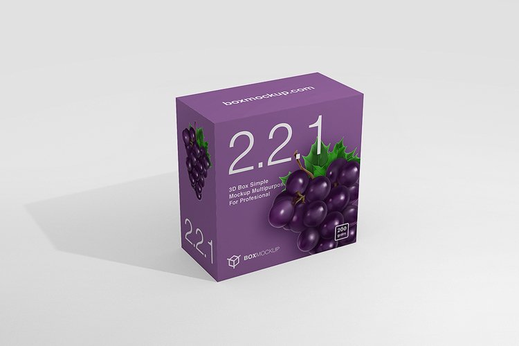 2.2.1 Simple 3D Box Mockup PSD example image 1