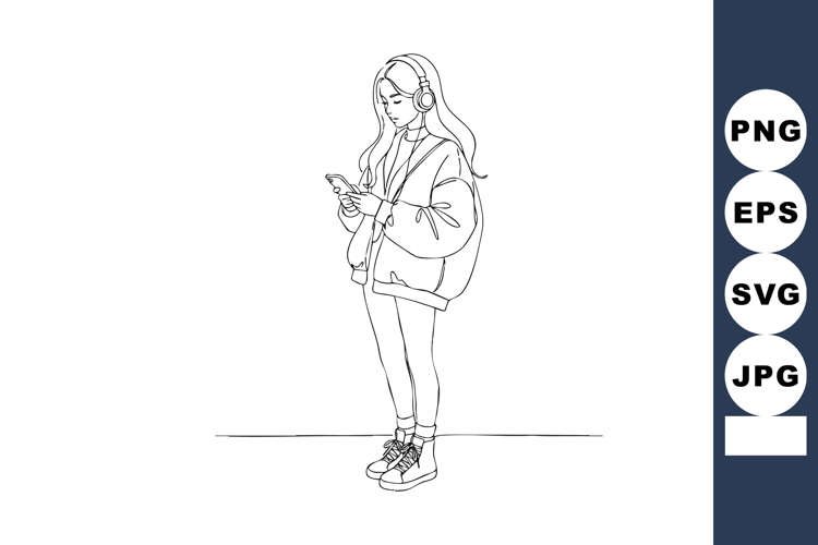 Listening To Music Clipart Image 8