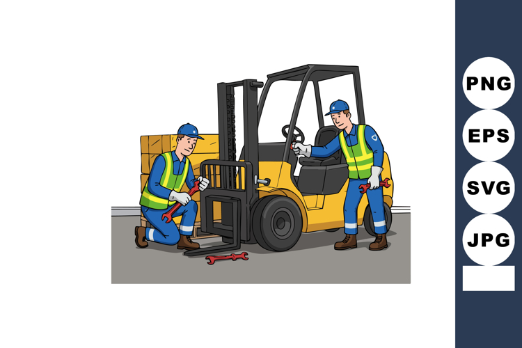 Forklift Clipart Image 14