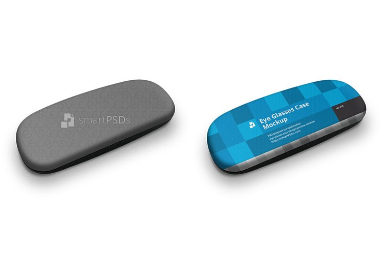 Clamshell Eyeglass Case Mockup for Sublimation Print Design Preview example image 1
